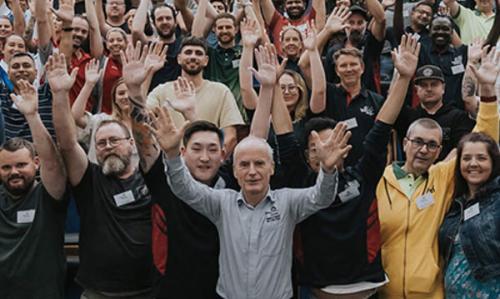 Jim Penman with group of franchise owners