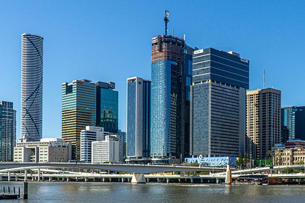 Brisbane city river city view